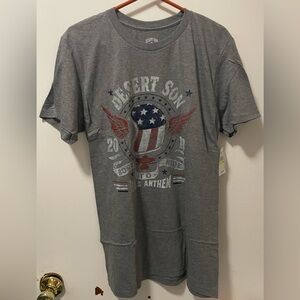 Flag & Anthem Desert Son Gray Heather Graphic T-Shirt Short Sleeves Size Medium
